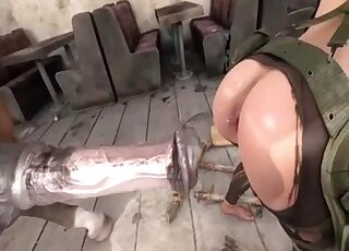 Busty 3D babes are getting destroyed by massive cock dick in a 3some