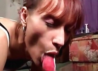 MILF hottie loves getting pussy eaten and pounded by her black dog