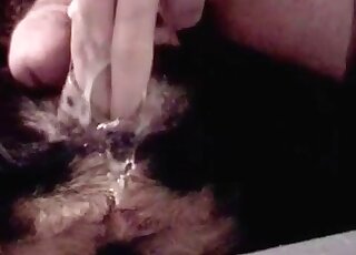 Dude bangs his dog and after that delivers creampies on its body